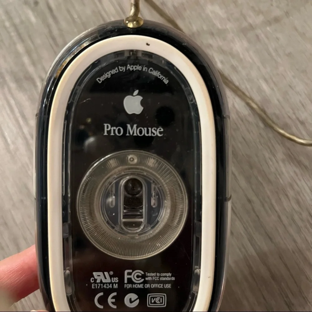 Rare Apple Pro Clear Black Mouse